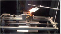 Material que queima o verificador horizontal da inflamabilidade, instrumento do teste da chama da agulha 220v