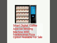 Máquina vendedora de gelo de suco de café digital inteligente com opção de pizza de incenso disponível para venda