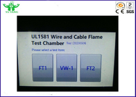 Câmara de teste 0-160kPa da chama do fio UL1581 e do cabo