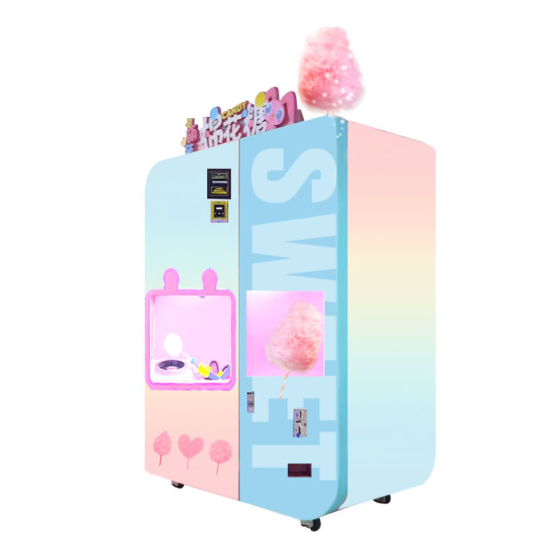 Formas e cores versáteis Máquina vendedora de doces de algodão para marshmallows únicos