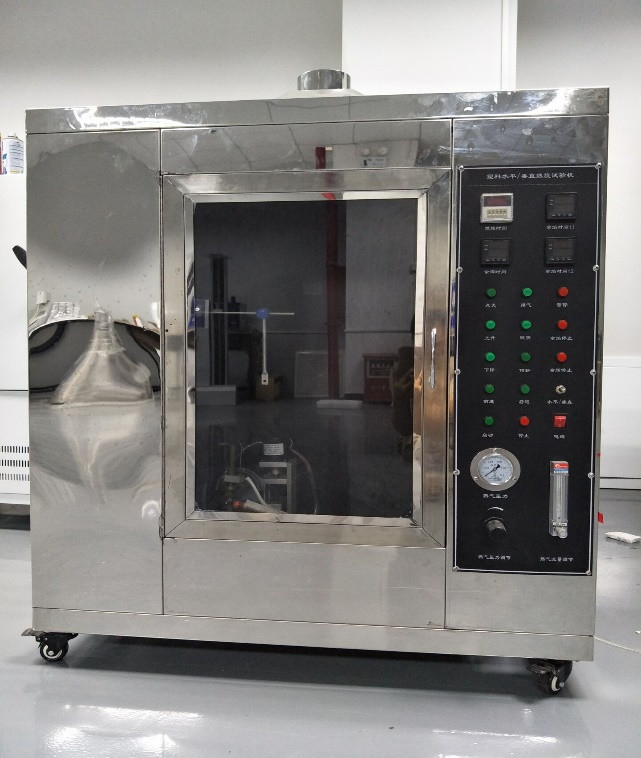 UL 94 Câmara de ensaio de queimador horizontal e vertical com suportes totalmente ajustáveis