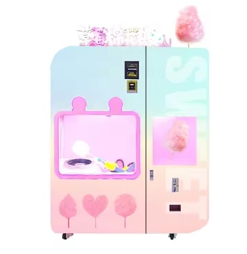 Venda de alimentos sem esforço com máquina de venda de algodão doce 121-200 porções 21.52 polegadas touch screen