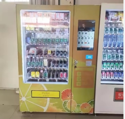 Máquina automática de venda automática com aquecimento rápido e grande capacidade para refeições quentes e frias