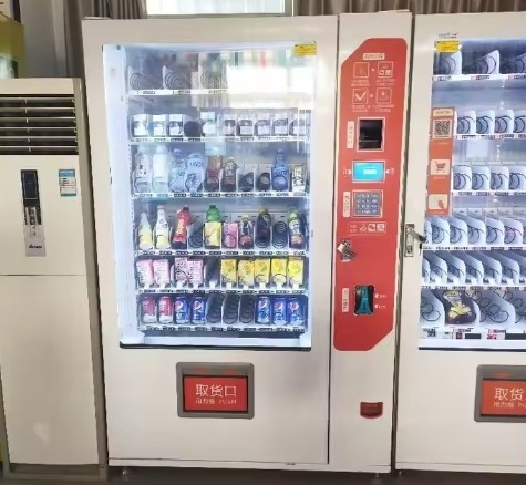 Máquina automática de venda automática com aquecimento rápido e grande capacidade para refeições quentes e frias