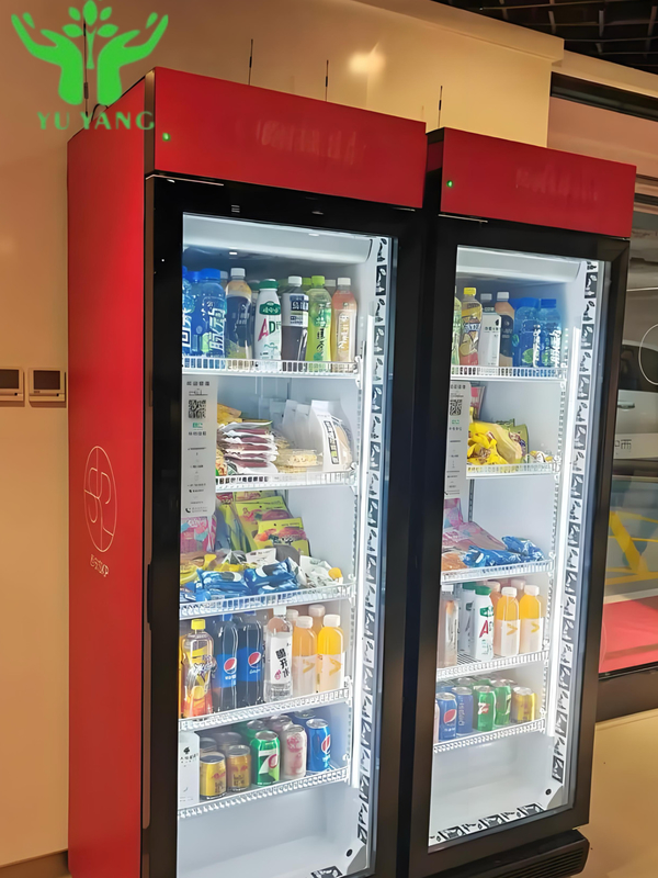 Máquina de venda automática de serviço rápido para shoppings que apresenta uma ampla gama de doces