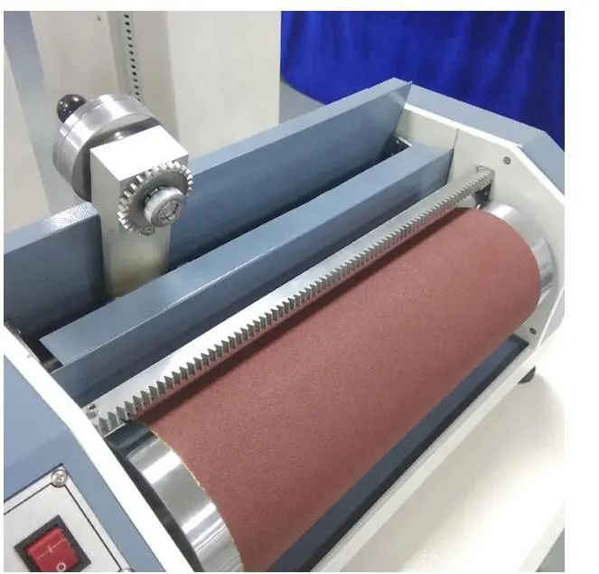 Máquina de ensaio de abrasão DIN Instrumento de ensaio de têxteis conforme com a norma ISO 4649 para contagem dos resultados