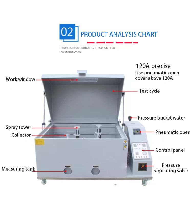 Quartz vidro bocal câmara de spray de sal titânio aquecedor fácil limpar sem máquina de teste de vazamento
