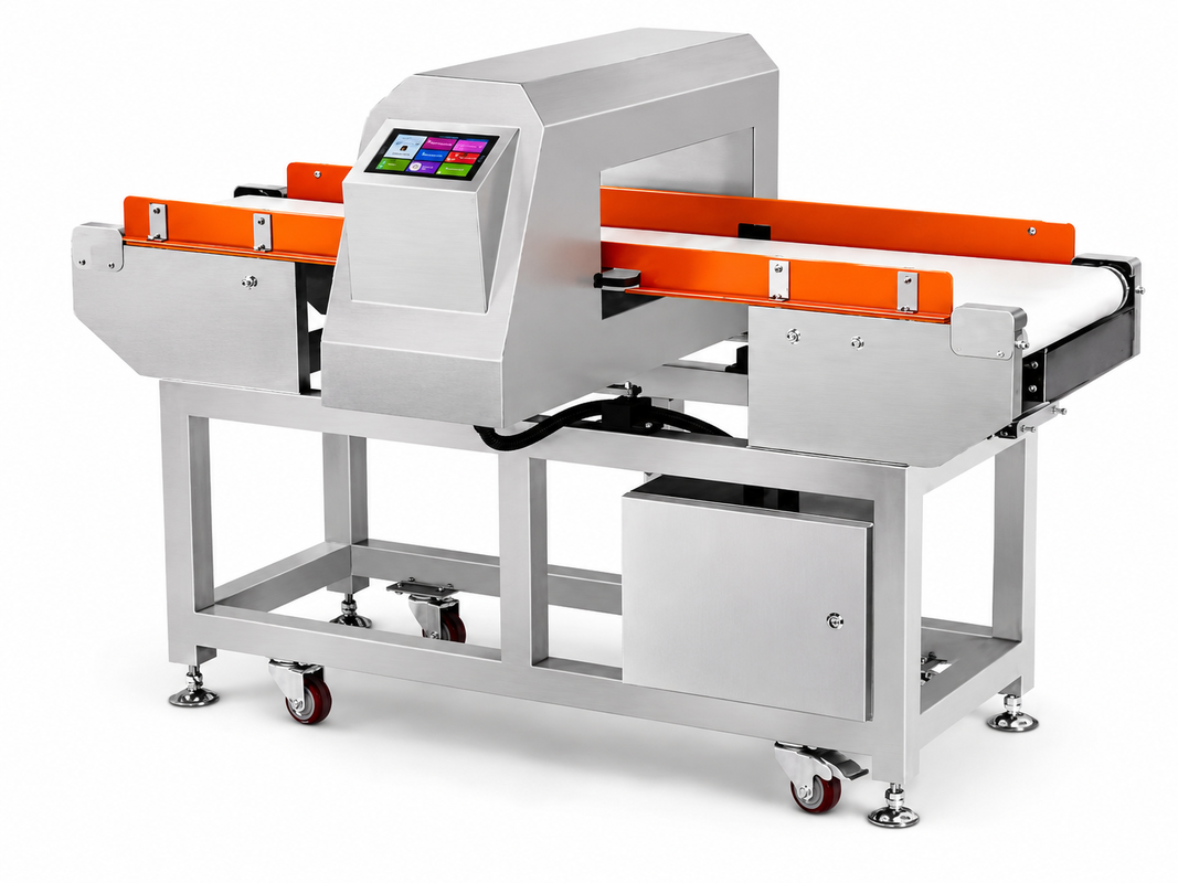 Máquina de detecção de metais industrial automática para a indústria de processamento de alimentos Sistema de detecção de metais por correia transportadora