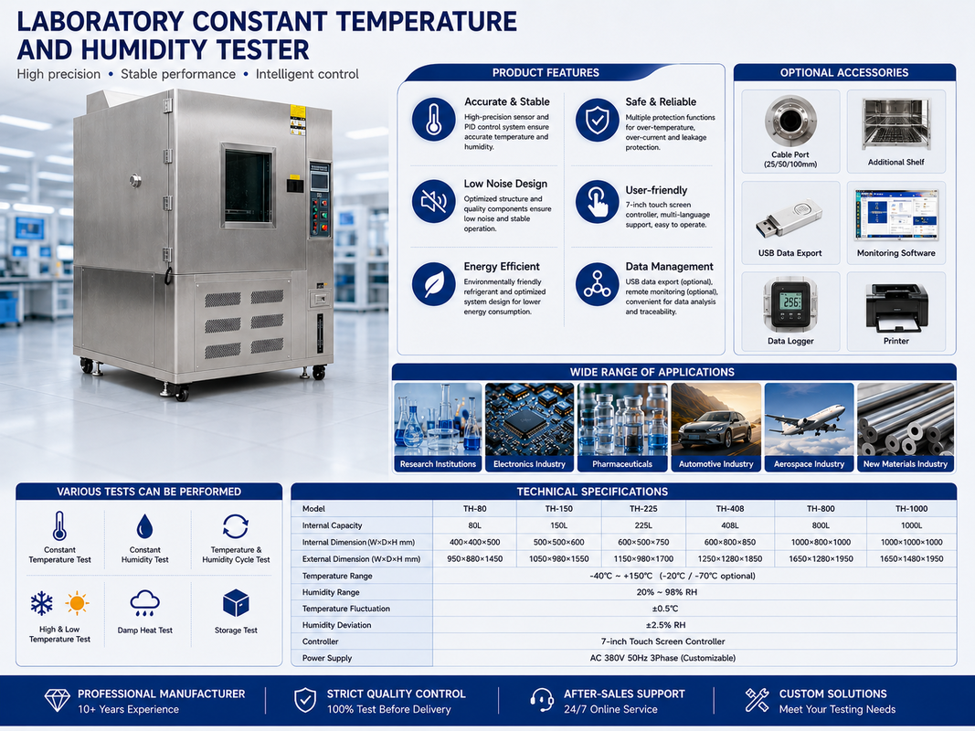 Câmara de Teste Climático Industrial Máquina de Teste de Estabilidade de Temperatura e Umidade para Laboratório