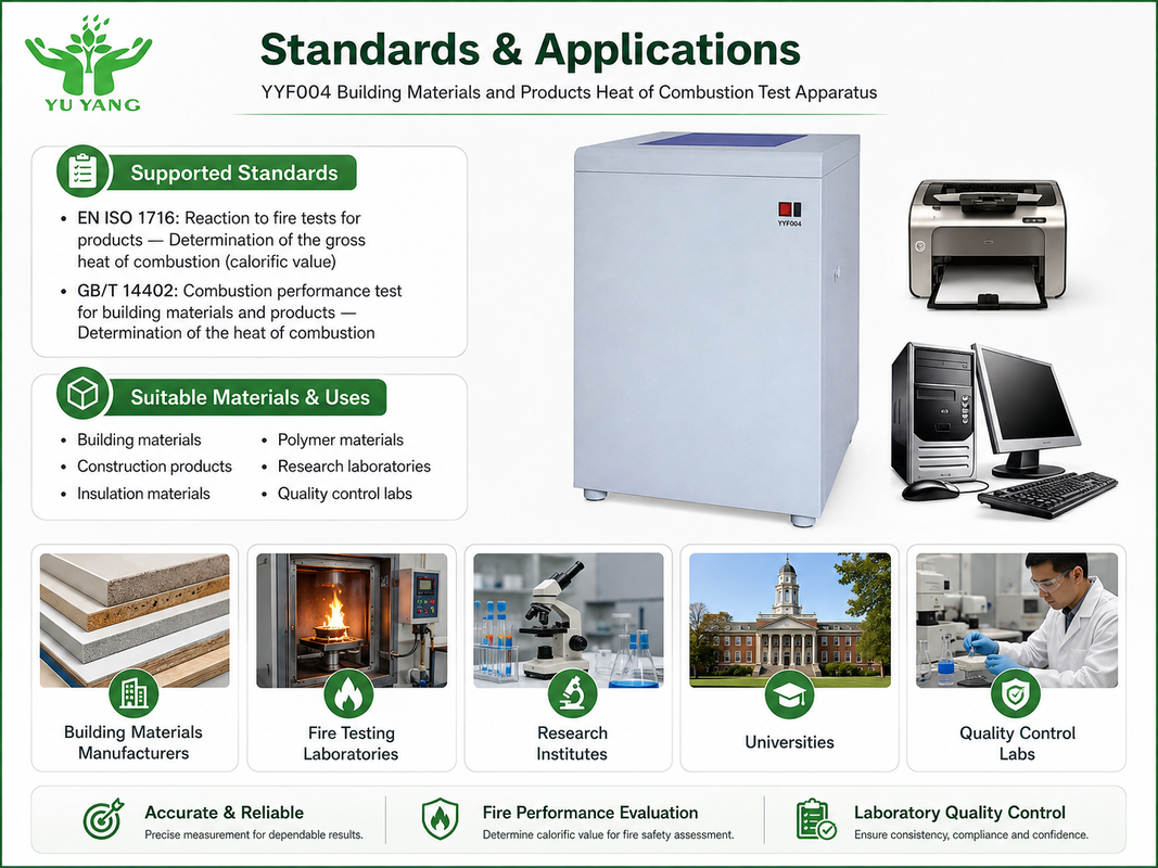 Aparelho de Teste de Calor de Combustão para Materiais e Produtos de Construção YYF004