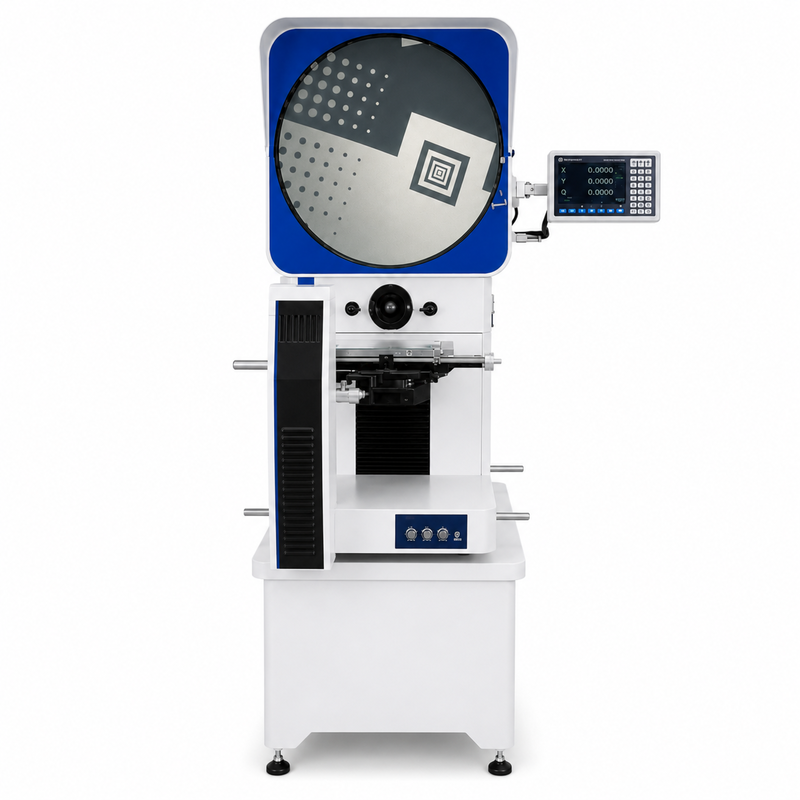 Testador de Inflamabilidade Vertical com Comparador Digital para Medição Precisa de Contorno e Dimensão