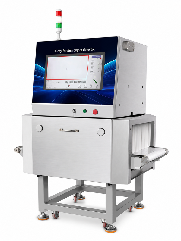 Máquina de Inspeção por Raio-X Automática para Alimentos Tipo Esteira Detector de Corpos Estranhos com Sistema de Rejeição