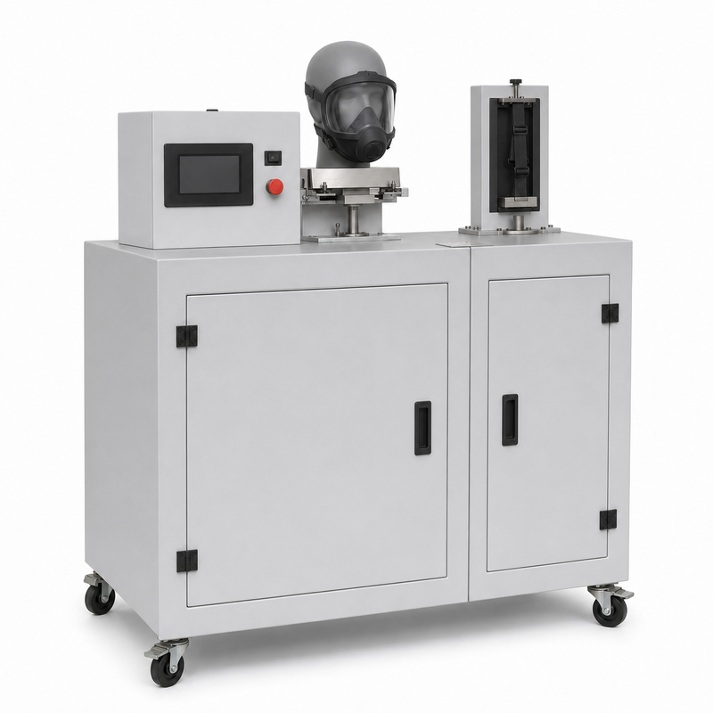 Equipamento de Teste de Resistência à Chama para Arnês de Máscara Facial Completa EN 136, Máquina de Teste à Prova de Fogo para Laboratório