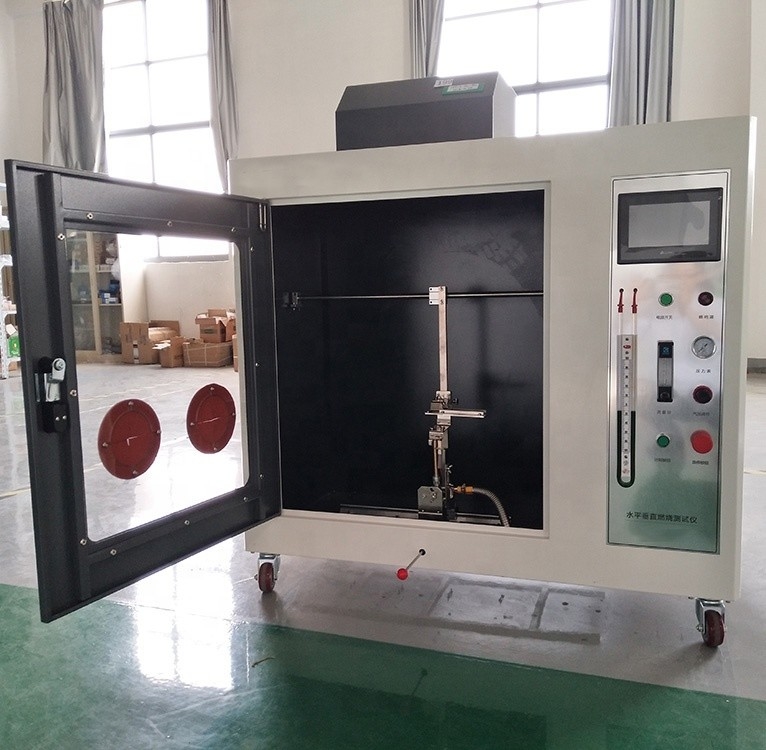 UL 94 Câmara de ensaio de queimador horizontal e vertical com suportes totalmente ajustáveis