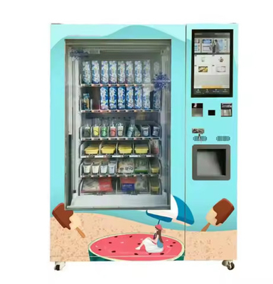 Máquina de venda automática com boca aberta Alimentos Bebidas Lanches Tabaco Sinal de porta equipado