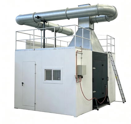 Aparelho de Teste de Item Único em Combustão em Conformidade com a EN 13823 com Queimadores de Propano de 31 kW e Medição de Densidade de Fumaça Integrada