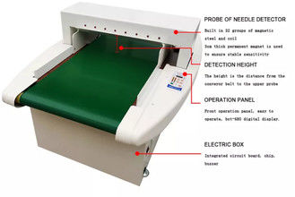 detector de metais do alimento 25m/min, auto detector de transtorte da agulha do vestuário